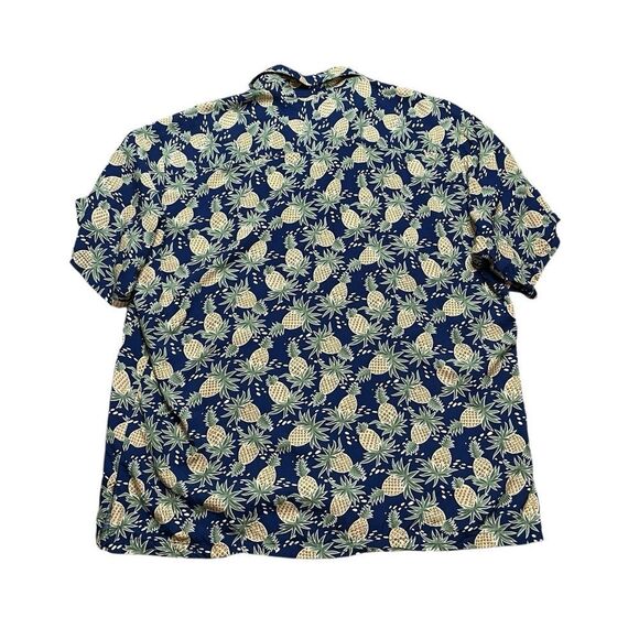 Tori Richard Navy Pineapple Print Hawaiian Button Down Shirt Size 3XL - Picture 2 of 3